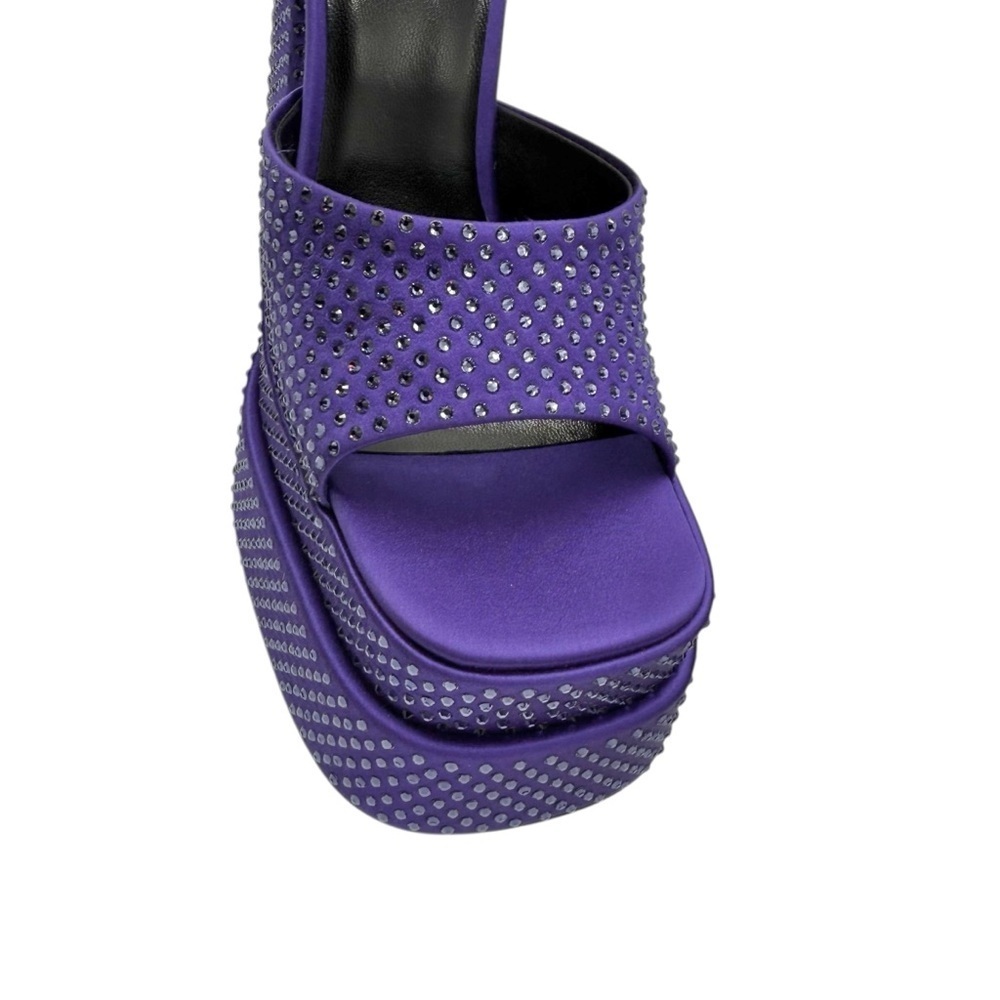 Versace Purple Medusa Aevitas rhinestone Platform Sandals EU 37 - Picture 4 of 14